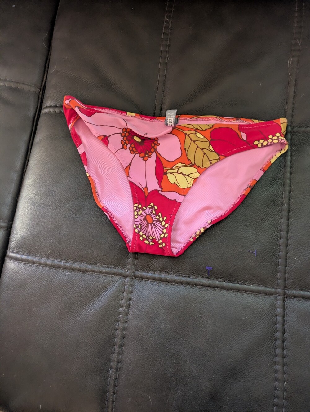 aerie Floral Bikini Bottoms in Pink, Red & Yellow